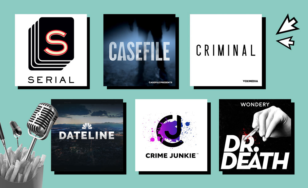 Cover englischer True-Crime-Podcasts