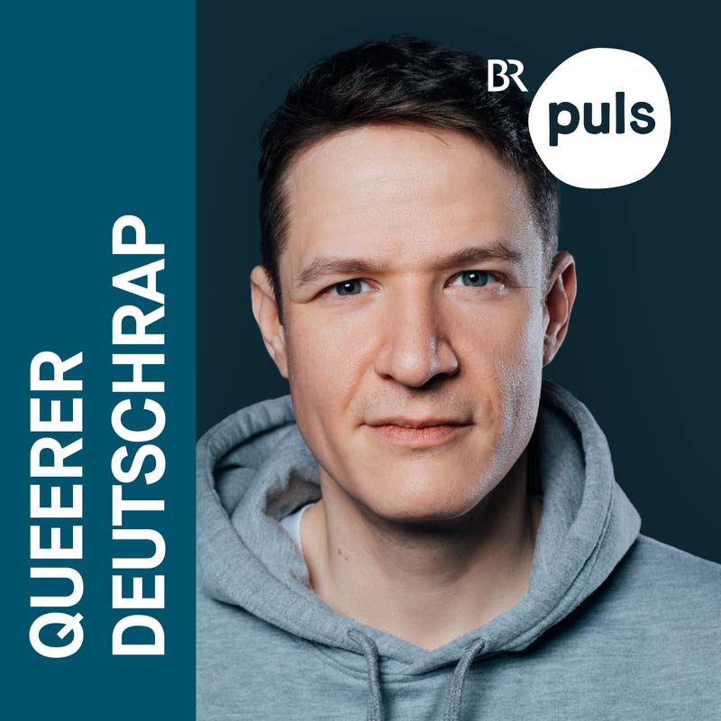 Queerer Deutschrap Podcast Cover mit Falk Schacht