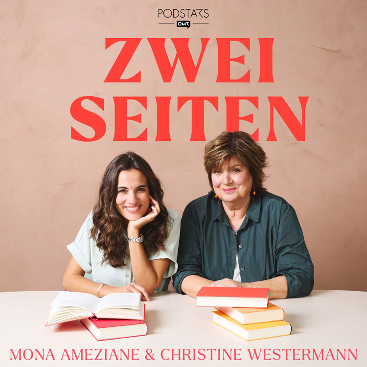 Zwei Seiten Podcast Cover mit Mona Ameziane & Christine Westermann